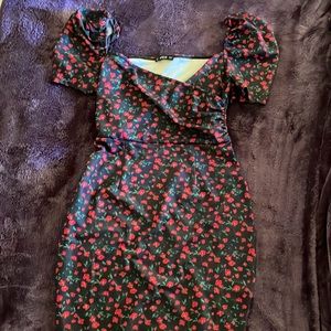 Puff sleeve mini dress